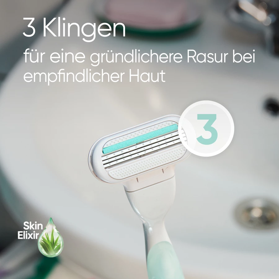 Gillette® Venus Rasierapparat Smooth Sensitive mit 2 Klingen