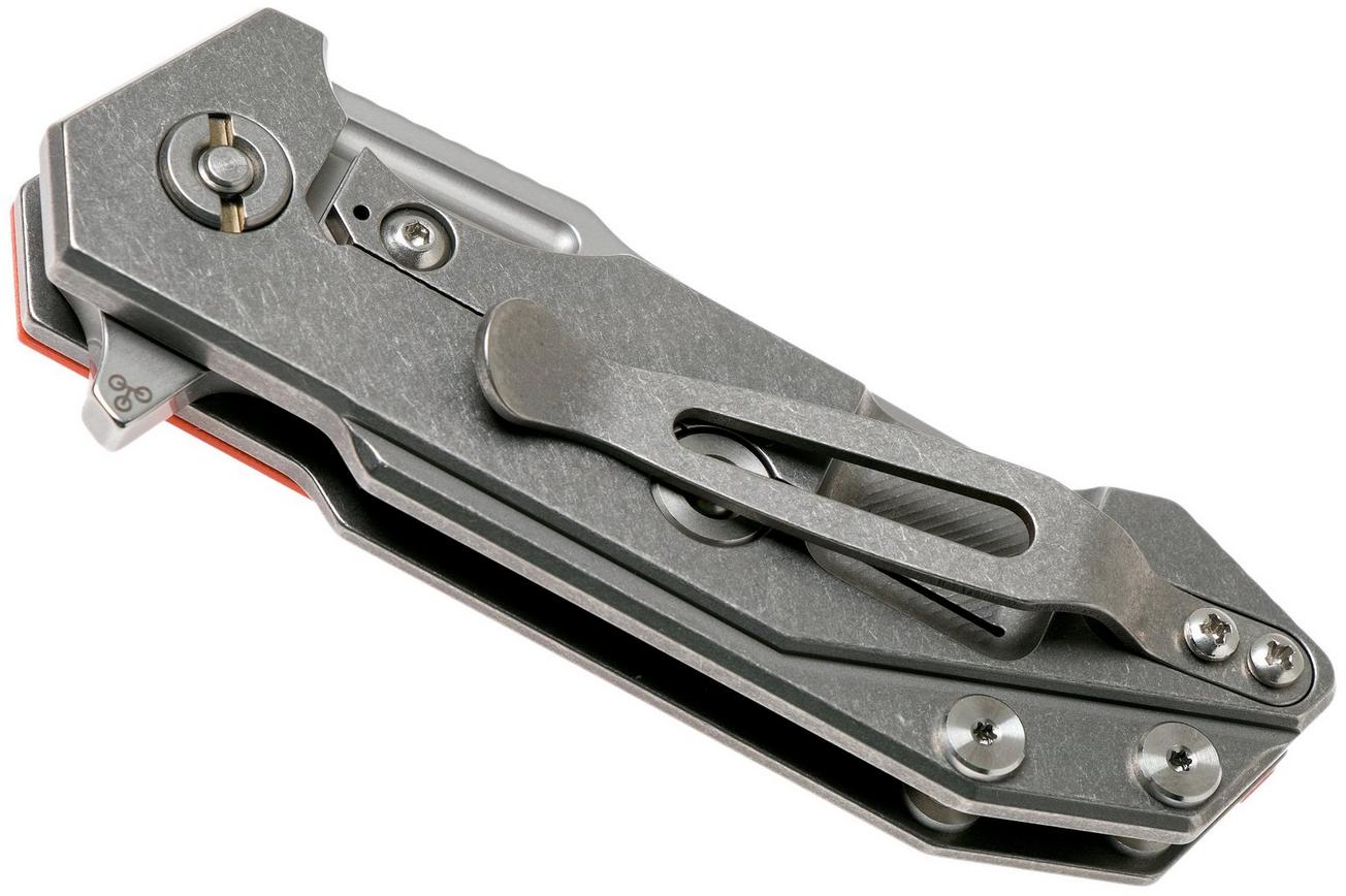 Rick Hinderer Half Track Gen 2, Spearpoint 20CV, Orange G10, zakmes