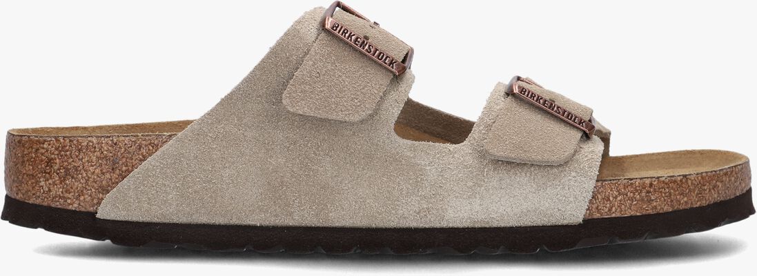 BIRKENSTOCK taupe birkenstock slippers arizona sue