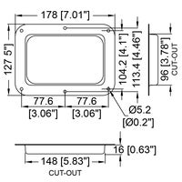Penn Elcom D2101z schotel 18x13 centimeter zink