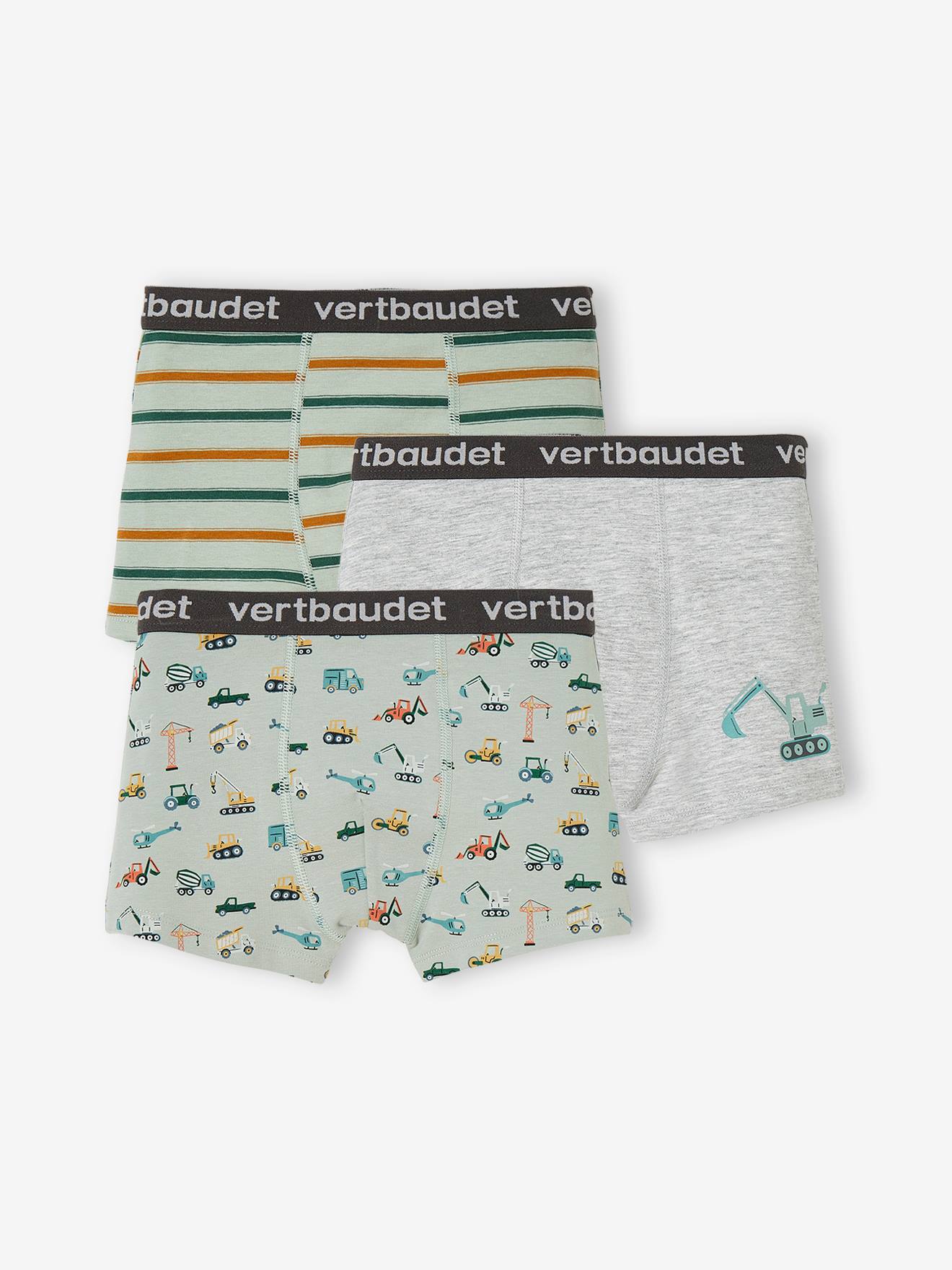 Conjunto de 3 cuecas boxer elásticas 