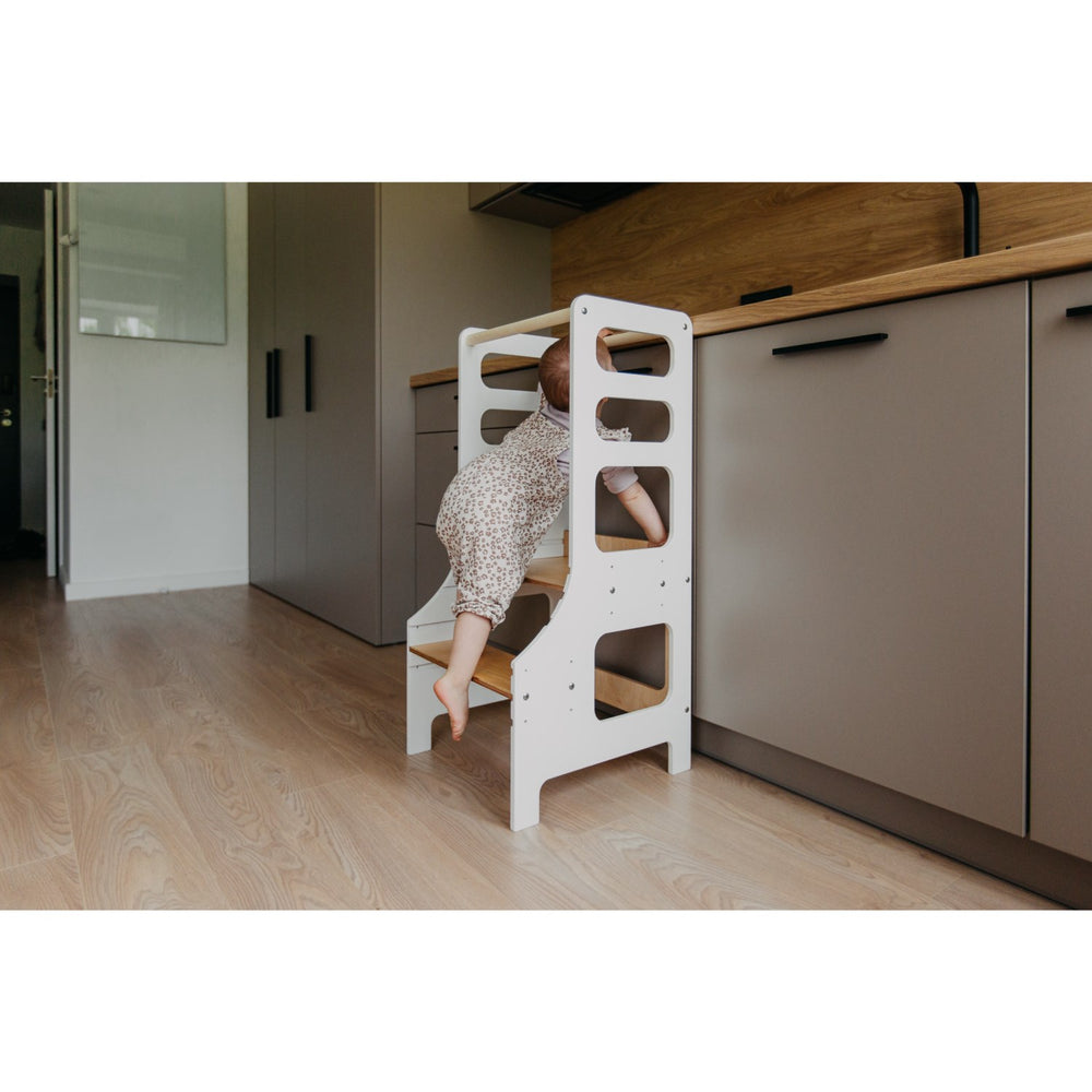 Køb Duck Woodworks Læringstårn Justerbart White