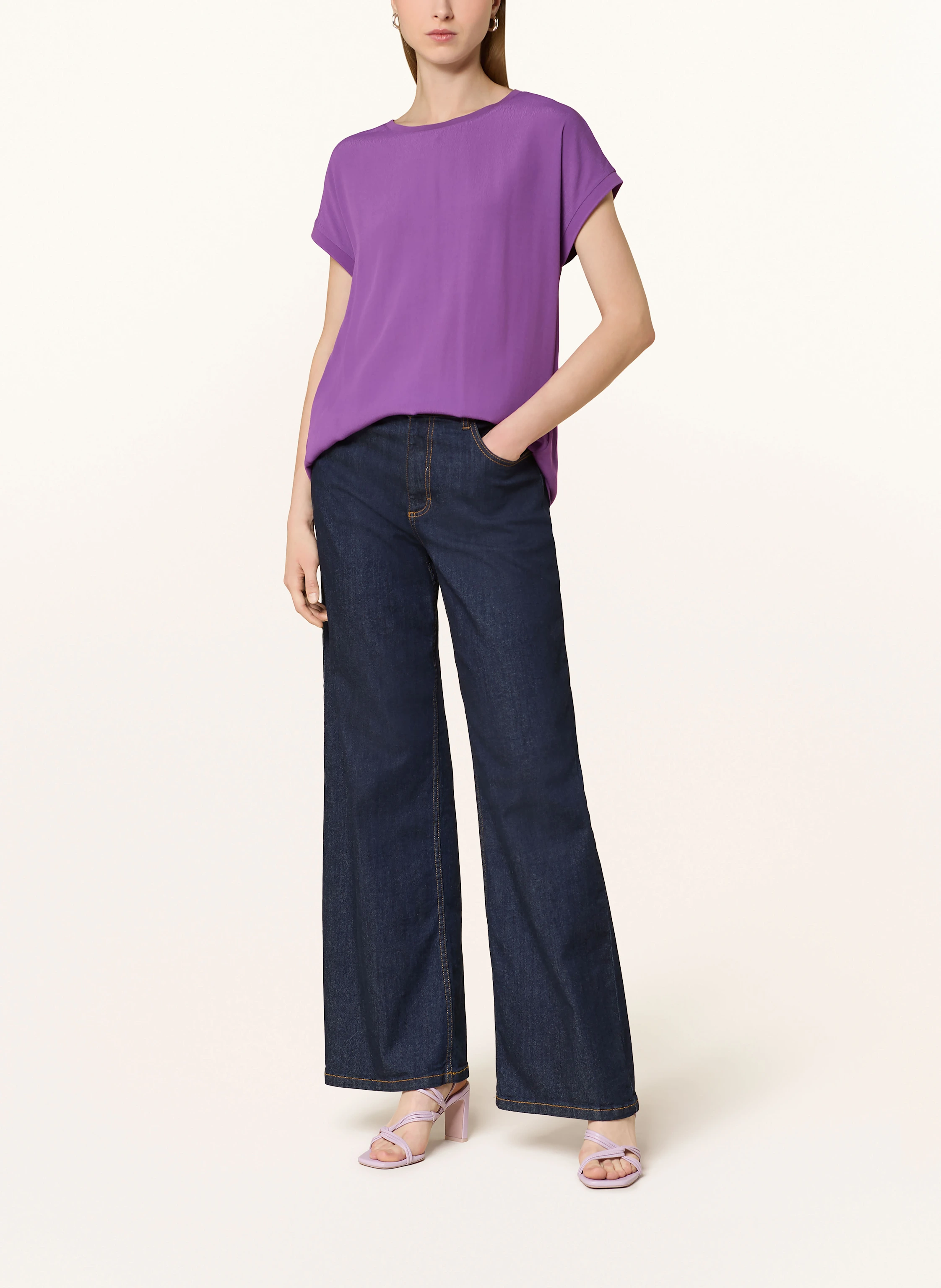 oui Blusenshirt im Materialmix