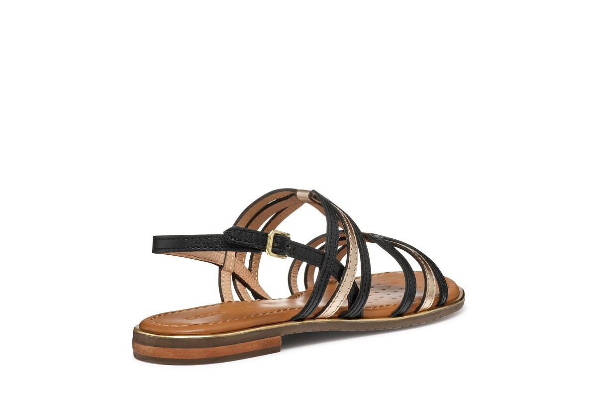 GEOX<br>Sandálias rasteiras de couro Sozy Plus