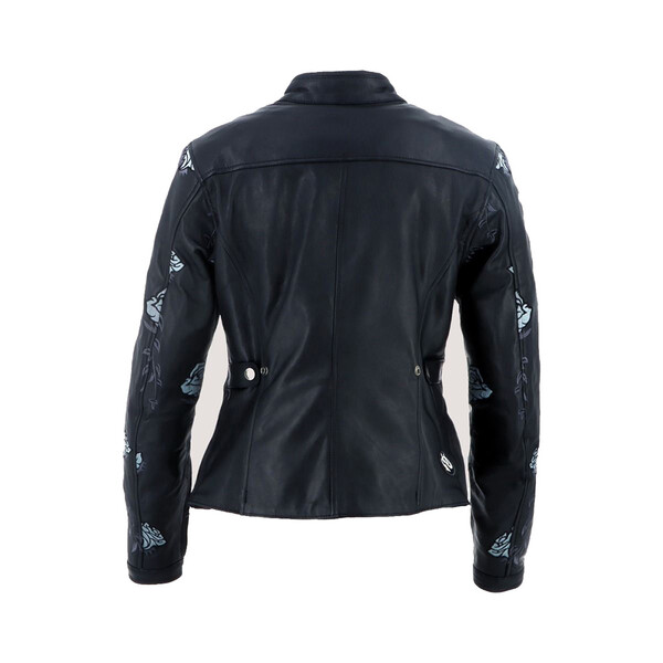 Helstons - Blouson femme Rosa - Cuir Soft Noir / Bleu