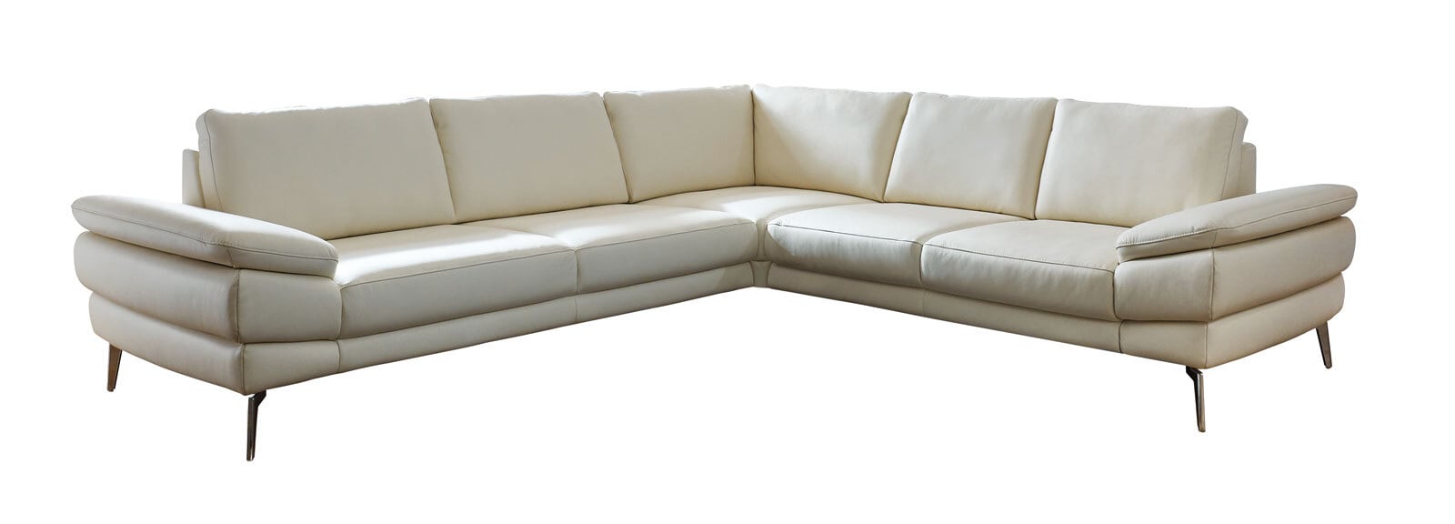 MONDO Ecksofa CIVITA Leder Torro weiß
