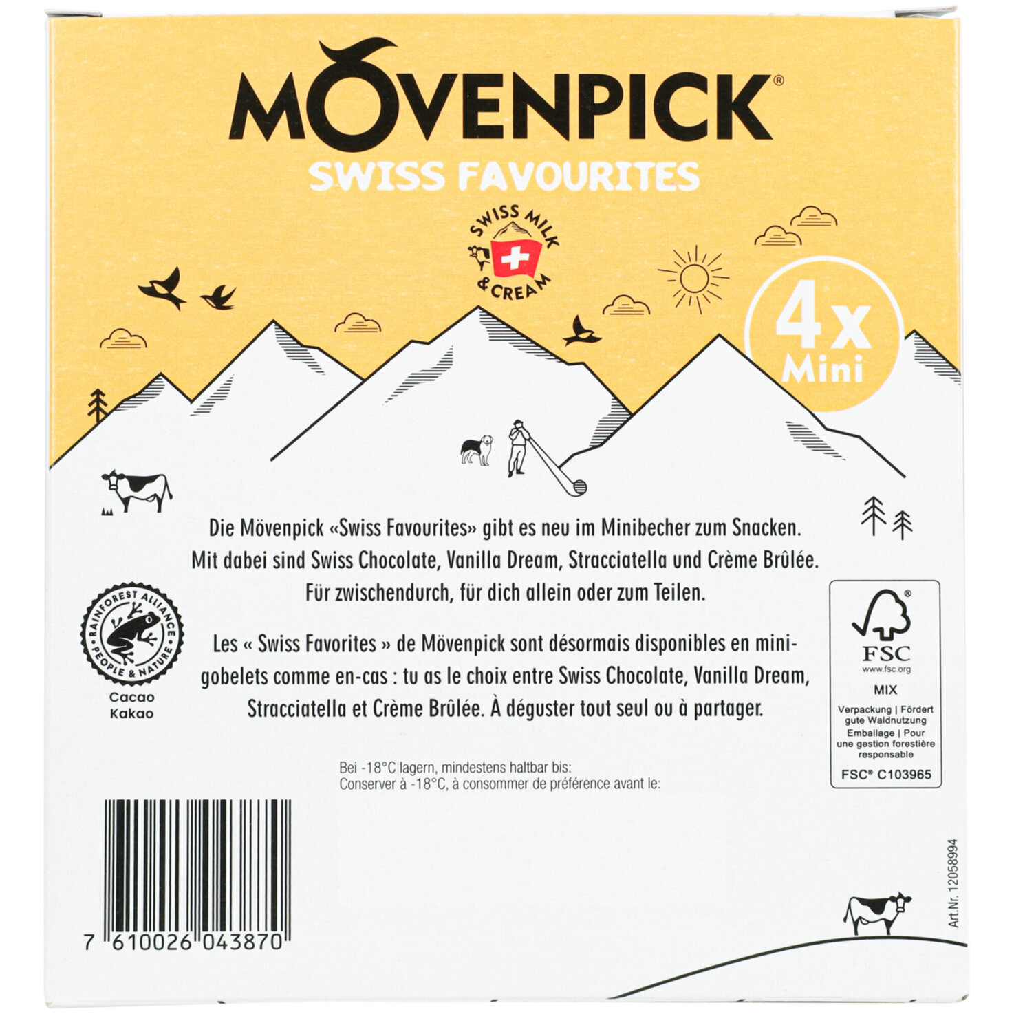 Mövenpick Swiss Favourites 4x100ml