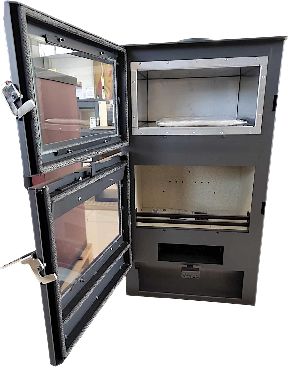 Generisch Kaminofen INOX Backfach 9kW, FV-02