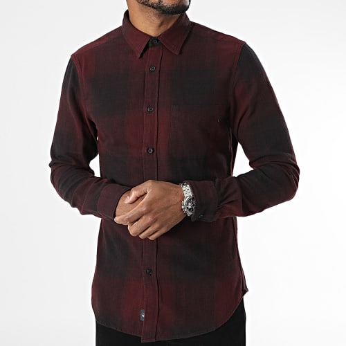 Chemise Manches Longues Slim A1114 Bordeaux