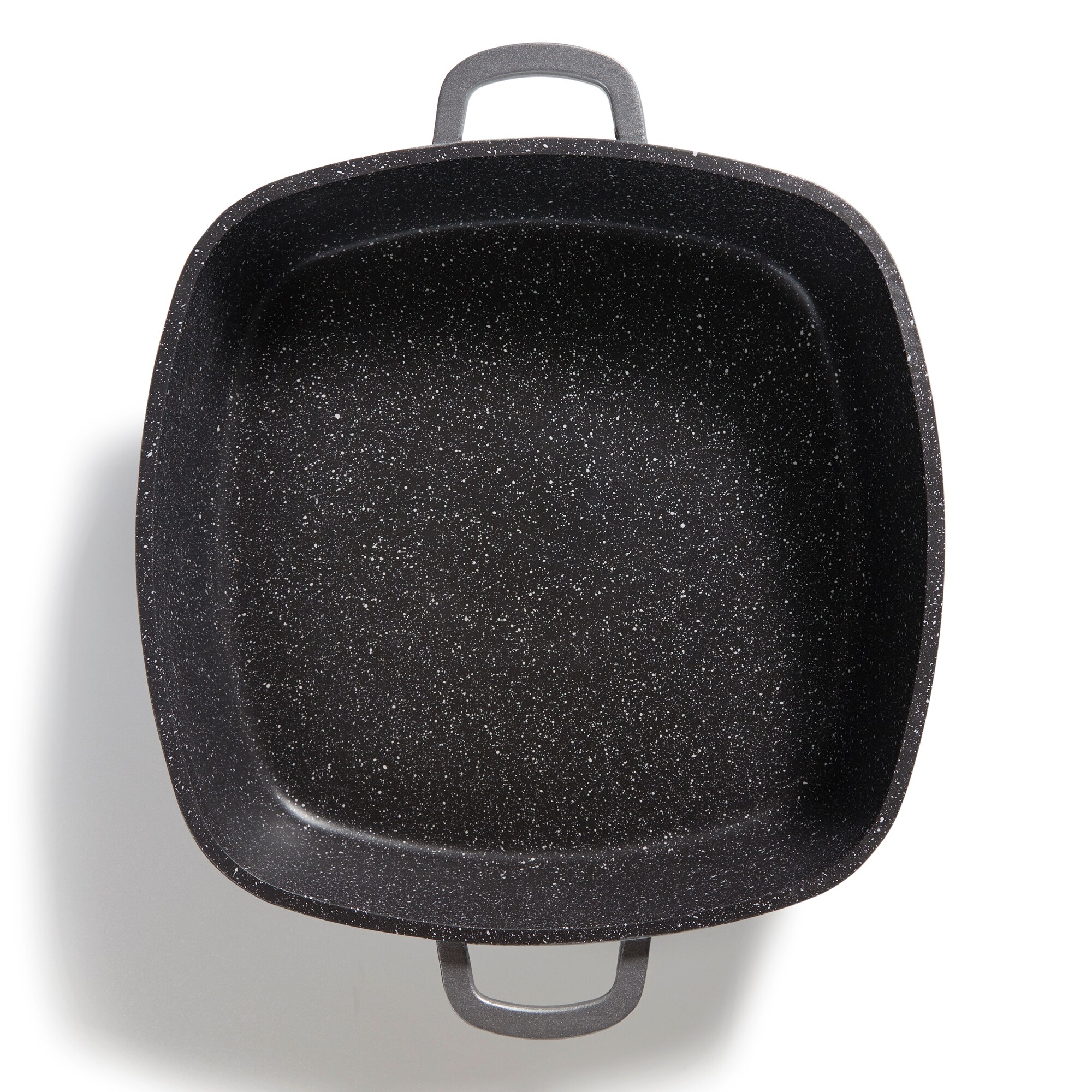 STONELINE® Eckpfanne 28x28 cm mit Aroma Glasdeckel, Pfanne rechteckig, Backofen & Induktion geeignet