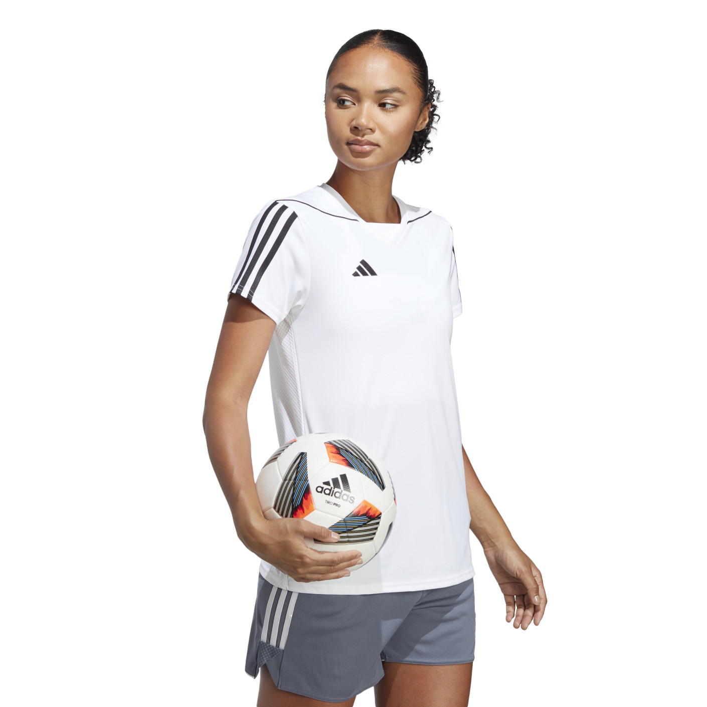 Adidas Tiro 23 League Voetbalshirt Dames Wit Zwart