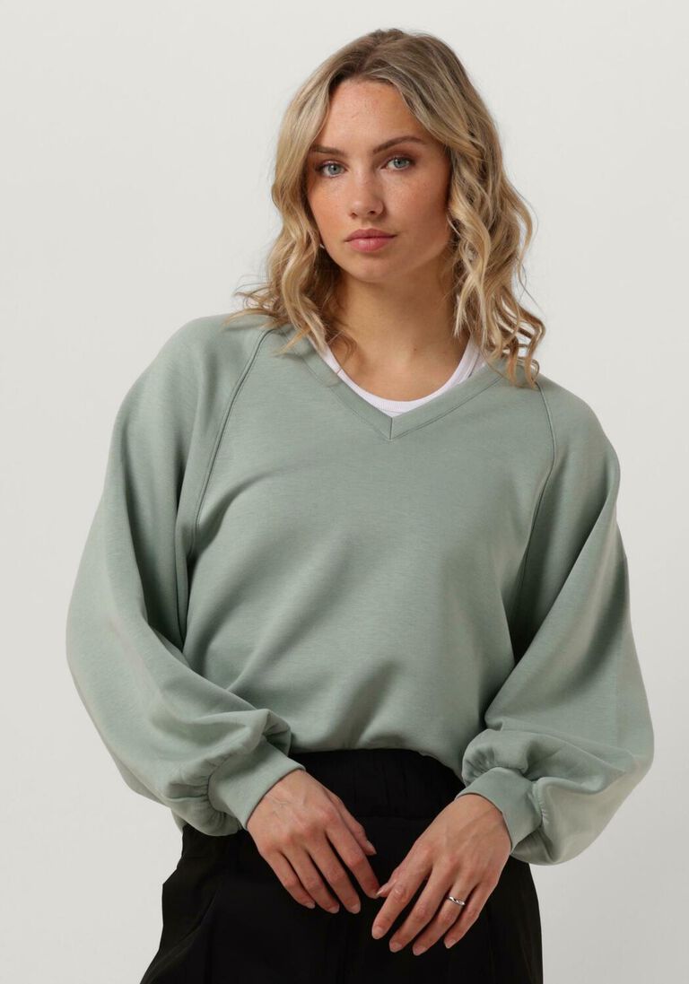 MSCH COPENHAGEN groene msch copenhagen sweater mschnelina ima q raglan v sweatershirt