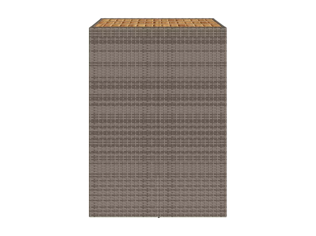 Prolenta Premium - Table de bar de jardin et dessus en bois acacia résine tressée