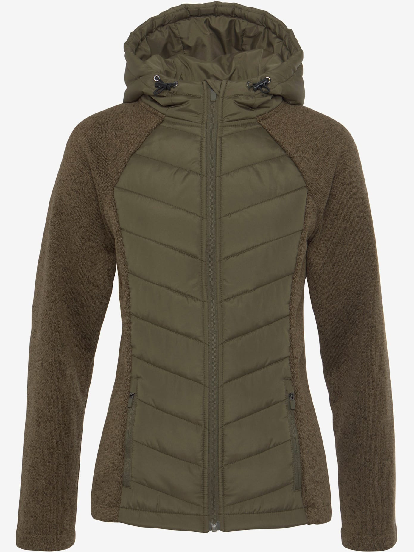 Doudoune veste matelassée en tricot polaire doux aux manches