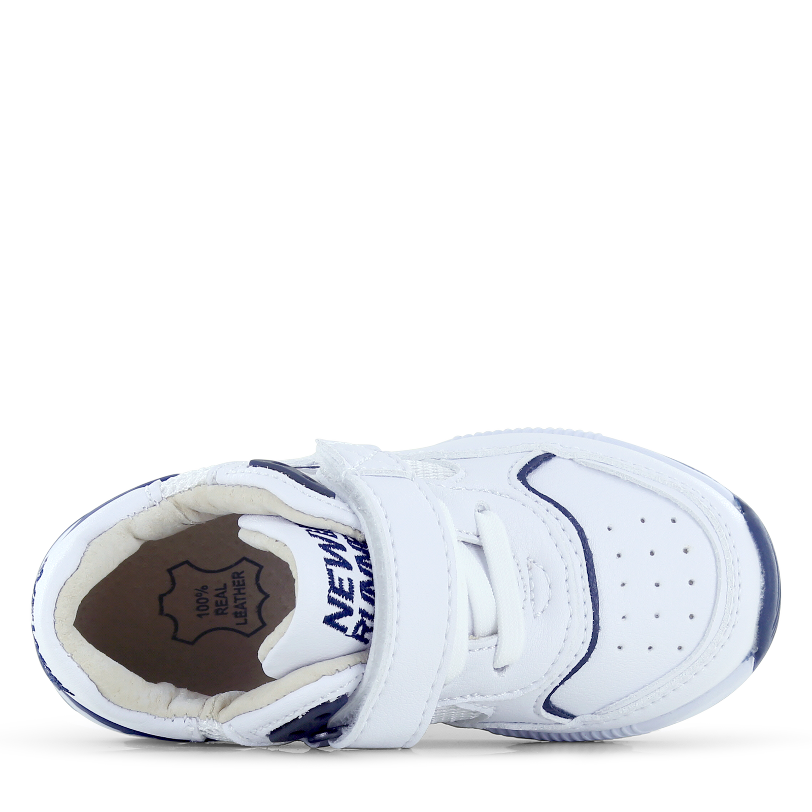 Shoesme wit-donkerblauwe sneaker Leer, Microleer | Jongens schoenen