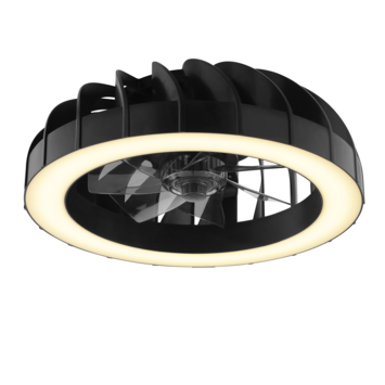 Brilliant plafondventilator Fanora met lamp en RGB functie 30W zwart