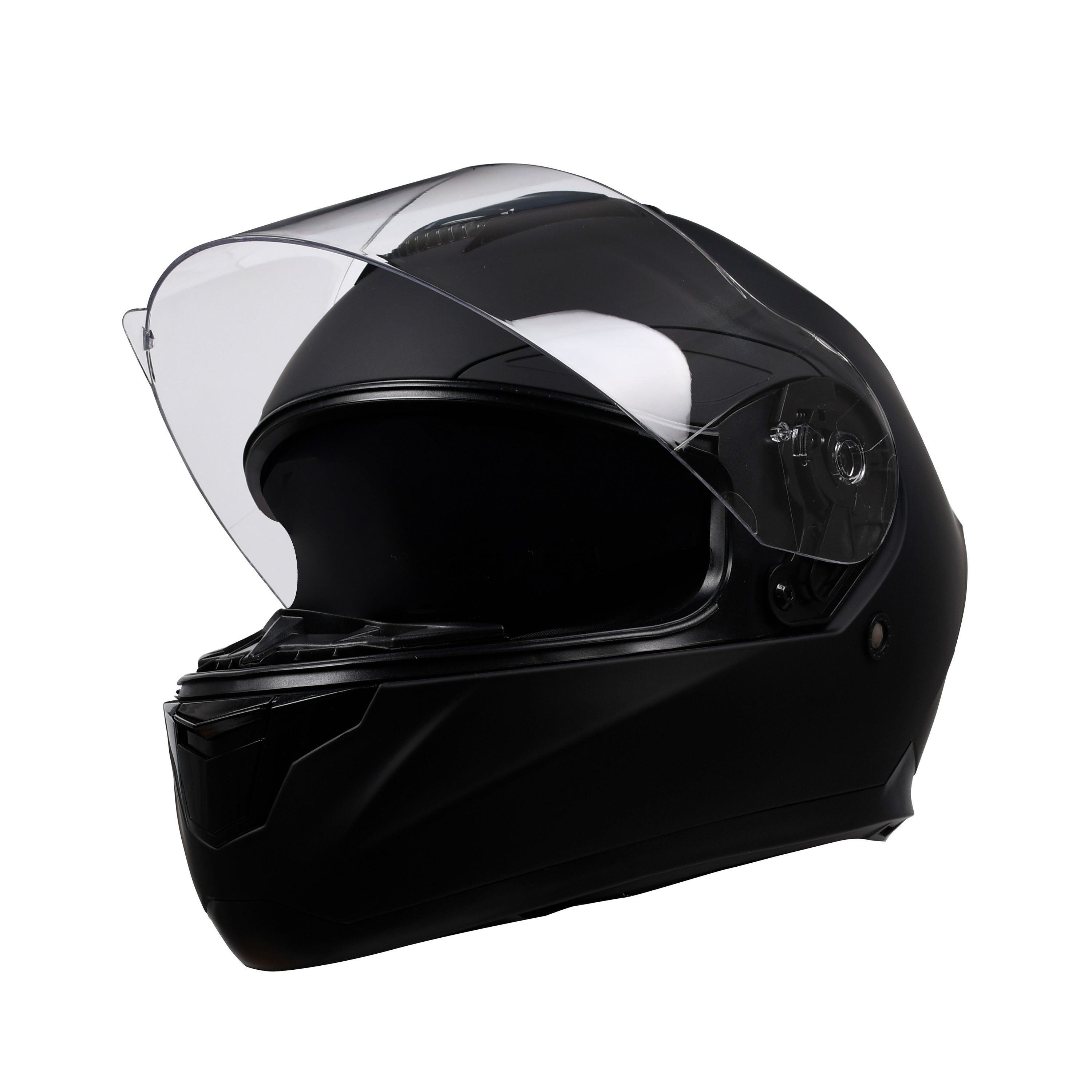 Motorrad Integralhelm Einzelvisier schwarz matt Grösse 61