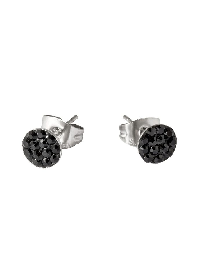 Firetti Paar Ohrstecker »Schmuck Geschenk Ohrschmuck  rund« mit Kristallstein