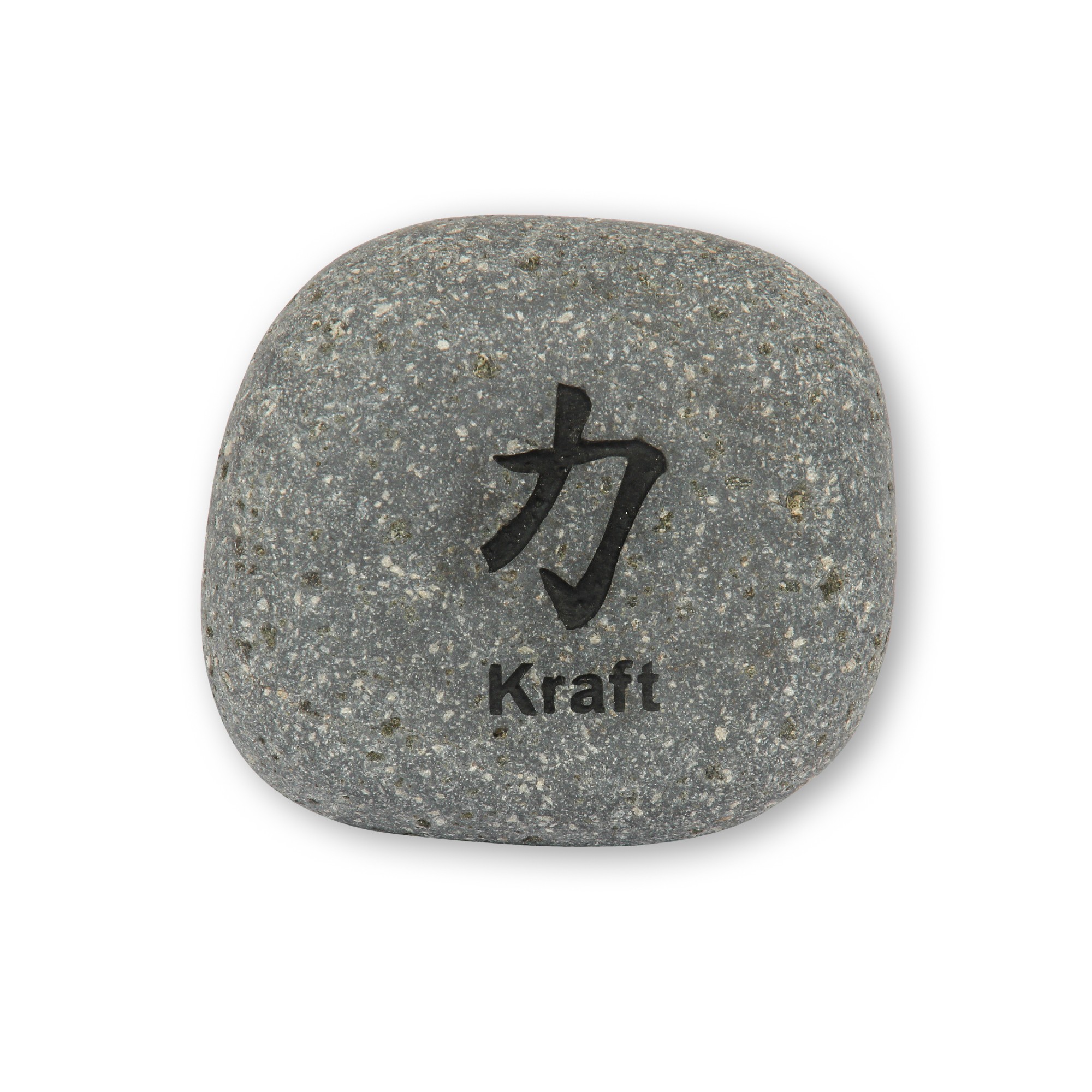 Flusskieselstein 'Kraft', grau, T 8 cm, B 8 cm von fischer's lagerhaus