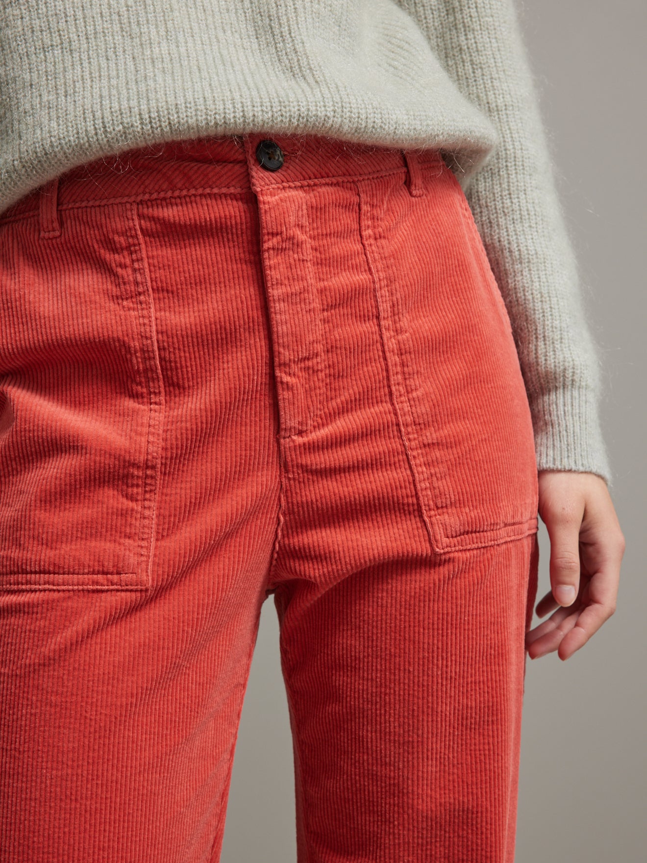 Pantalon cargo velours côtelé femme Inès