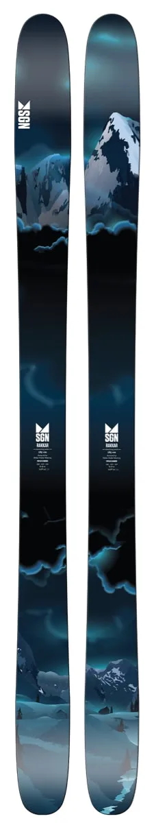 SGN Skis Rakkar Storm Blue Artwork