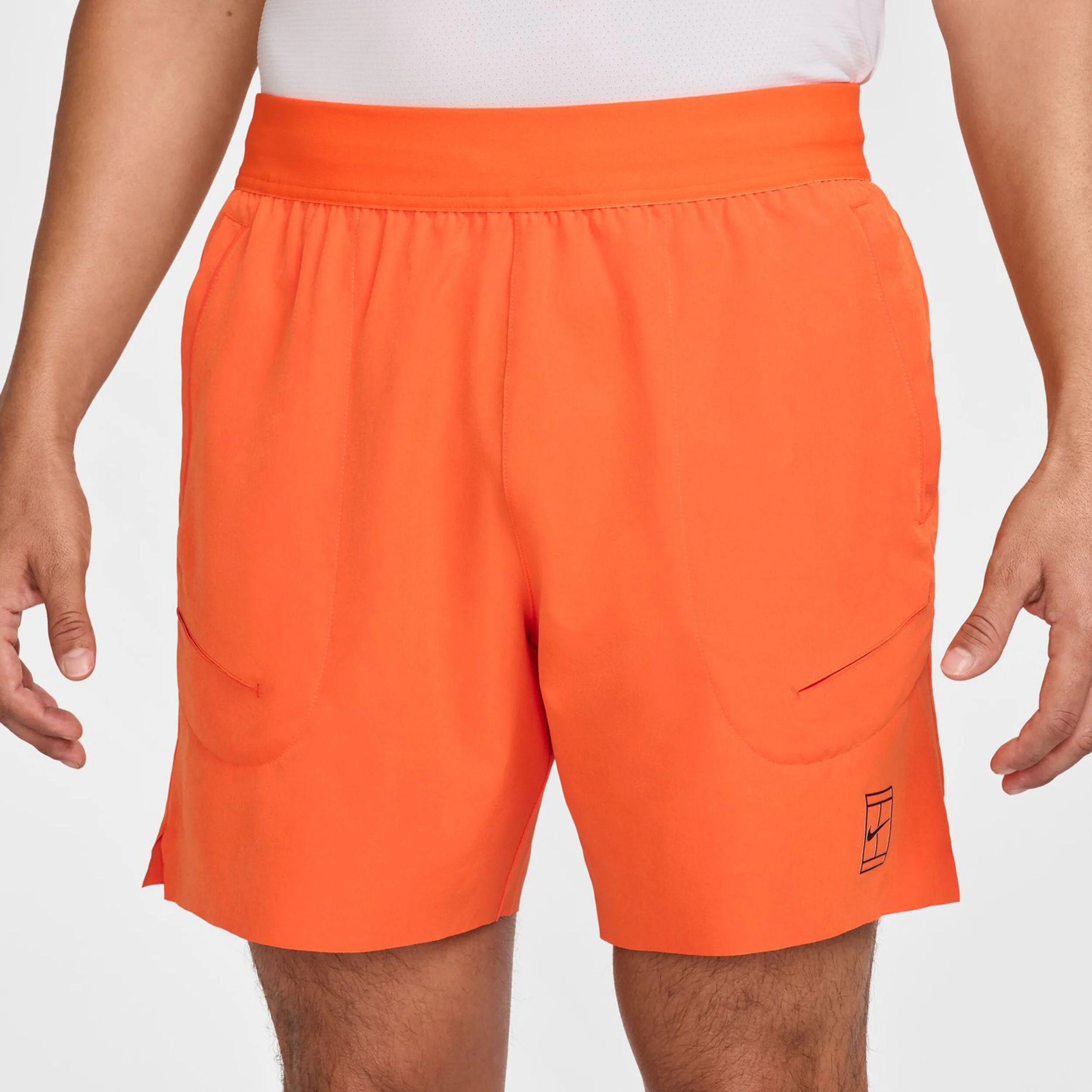 Nike Court Dri-Fit Advantage 6in Shorts Hommes - Orange , Noir