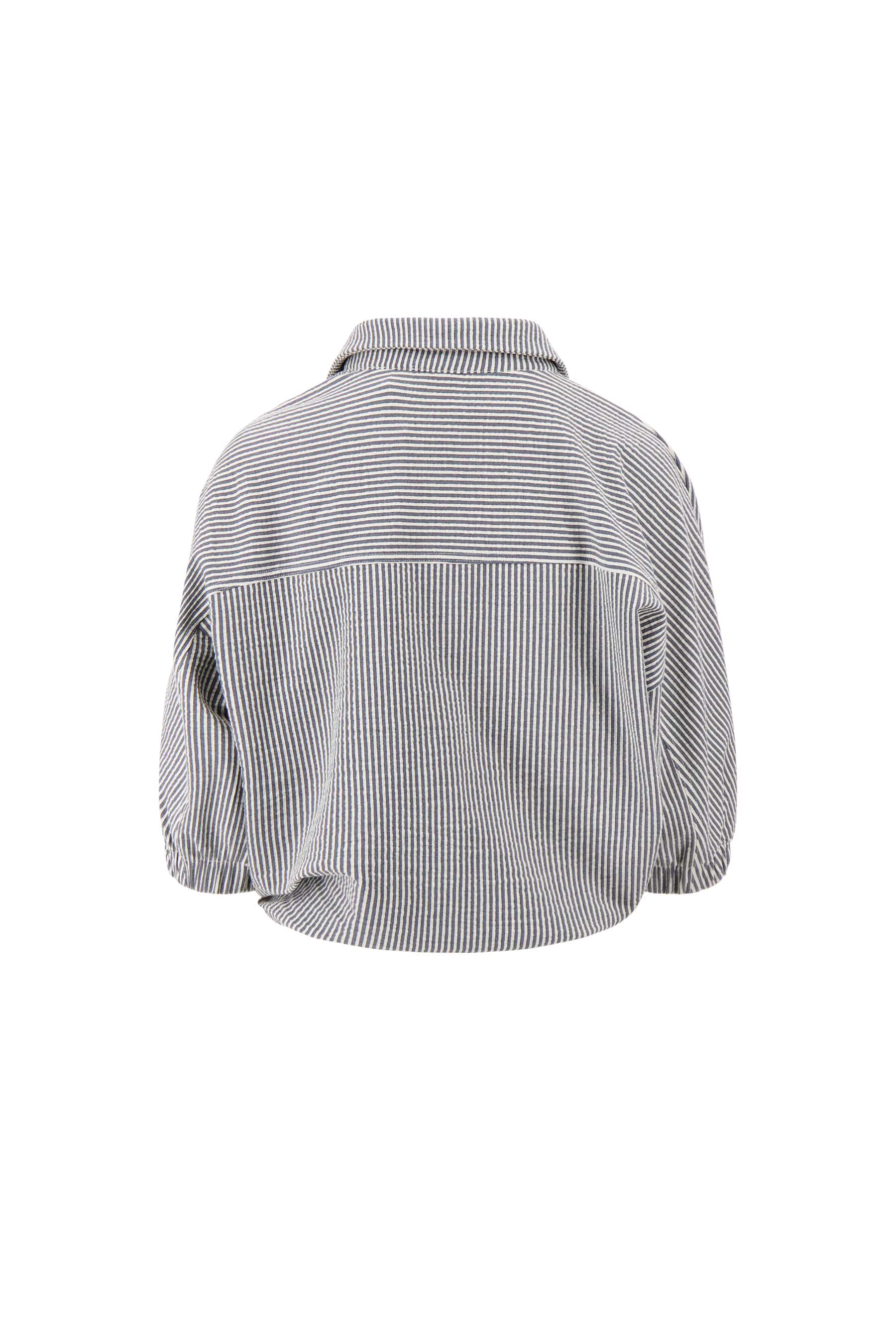 gestreepte blouse van structuur stof