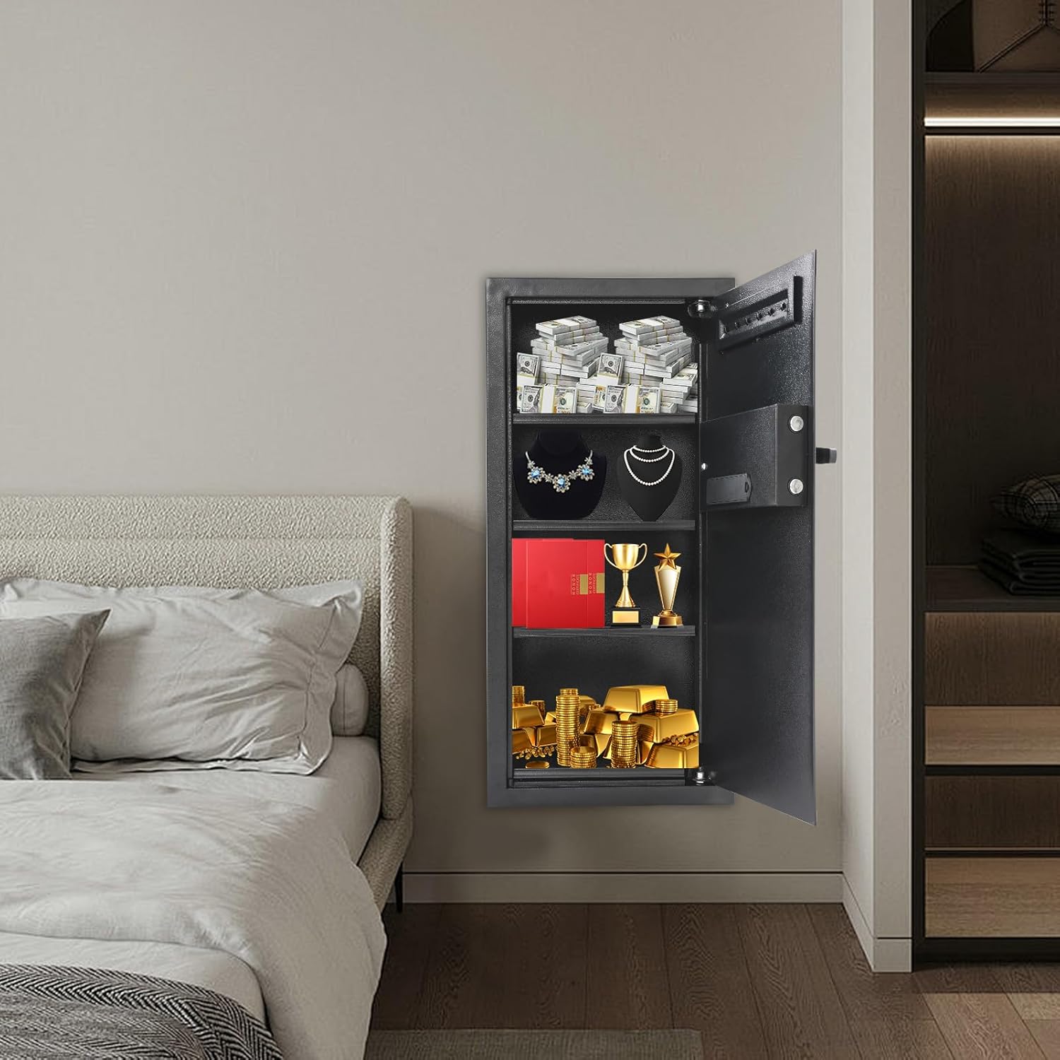 Hydroponik-Anbauturm, Hydrokultur Turm Pflanze Garten Indoor Wasserpumpe Rollen 12 Ebenen 60 Löcher 184 cm 25 l für Wohnung Balkon Gewächshaus (Schwarz, 37 * 10 * 80cm)
