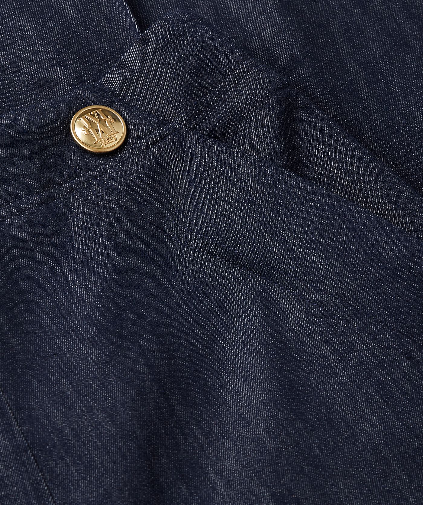JV-INDRA high waisted wide leg pantalon - dark blue chambray
