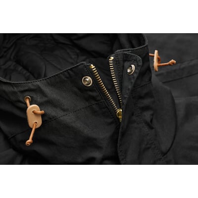 Herren-Parkajacke, Schwarz
