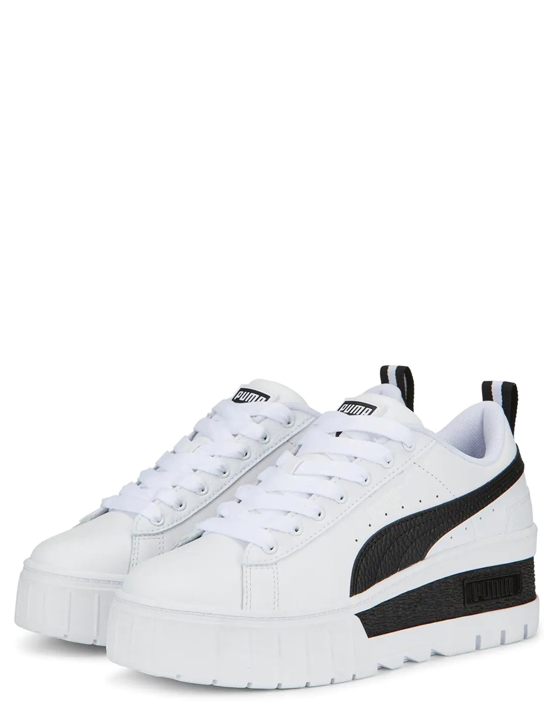 puma Sneakers compensées femme mayze blanc/noir