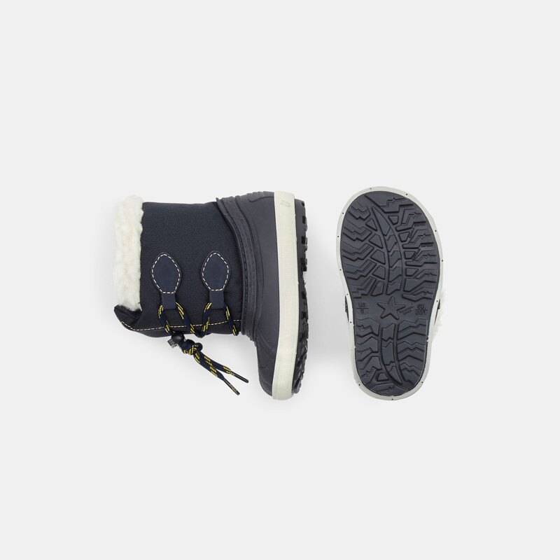 Botte de neige fourrée bleues bébé garçon Bleu