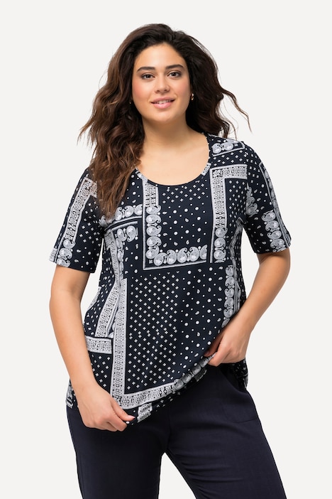 T-Shirt, Vintage, A-Linie, Rundhals, Halbarm