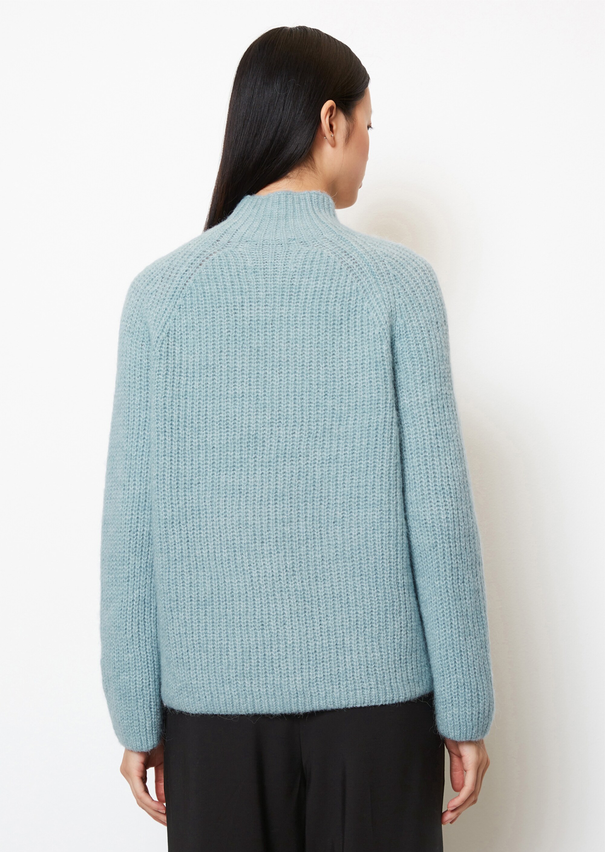 Pullover looseaus flauschigem Schurwolle-Alpakawolle-Mix