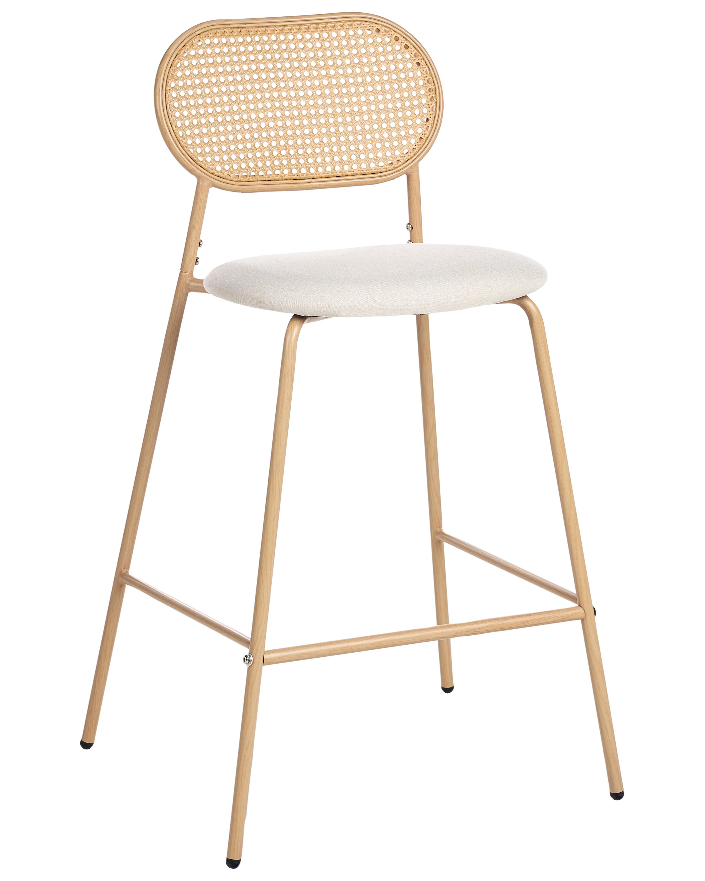 Set van 2 barstoelen ADAVER Lichtbruin