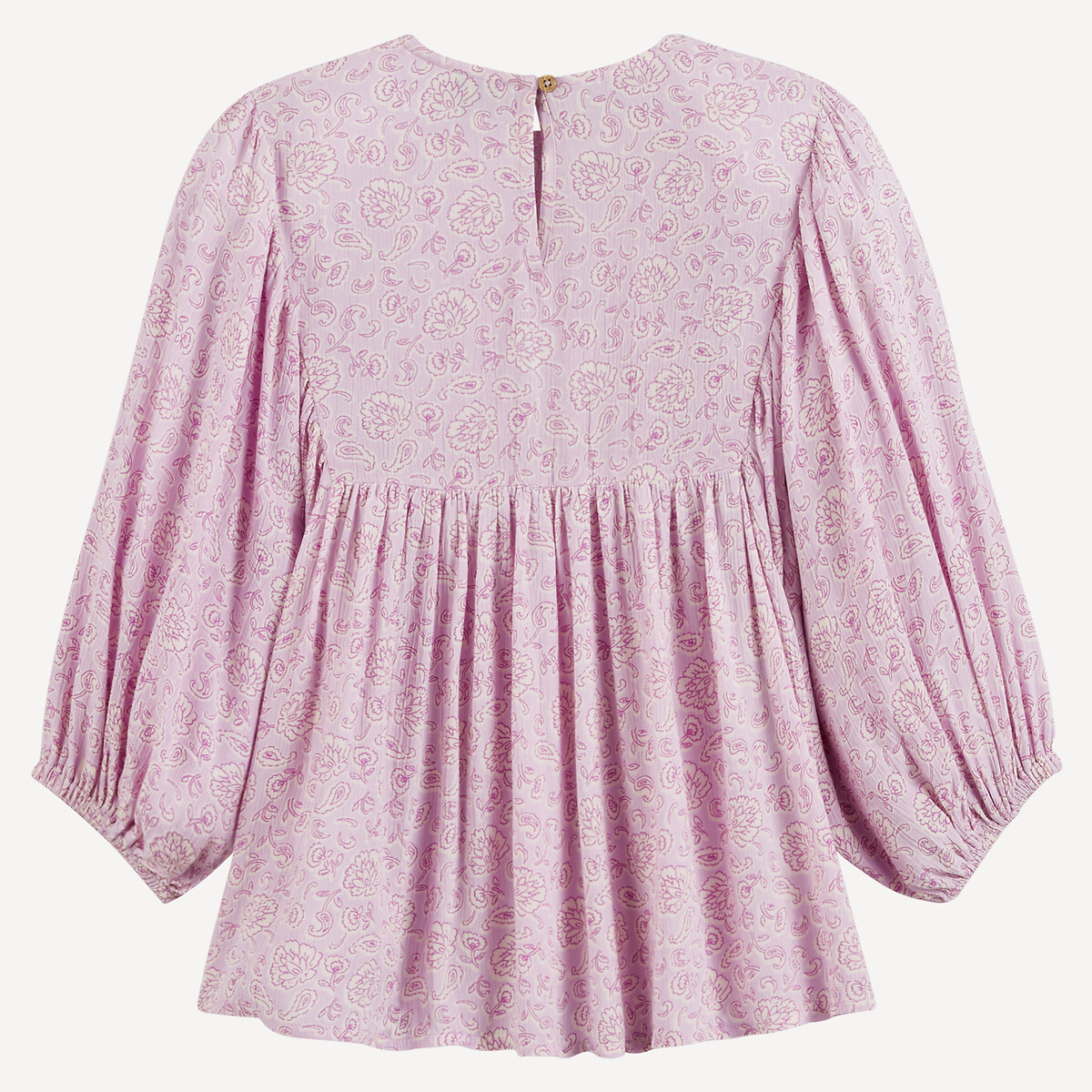 COLEÇÕES LA REDOUTE<br>Blusa ampla estampada com mangas curtas