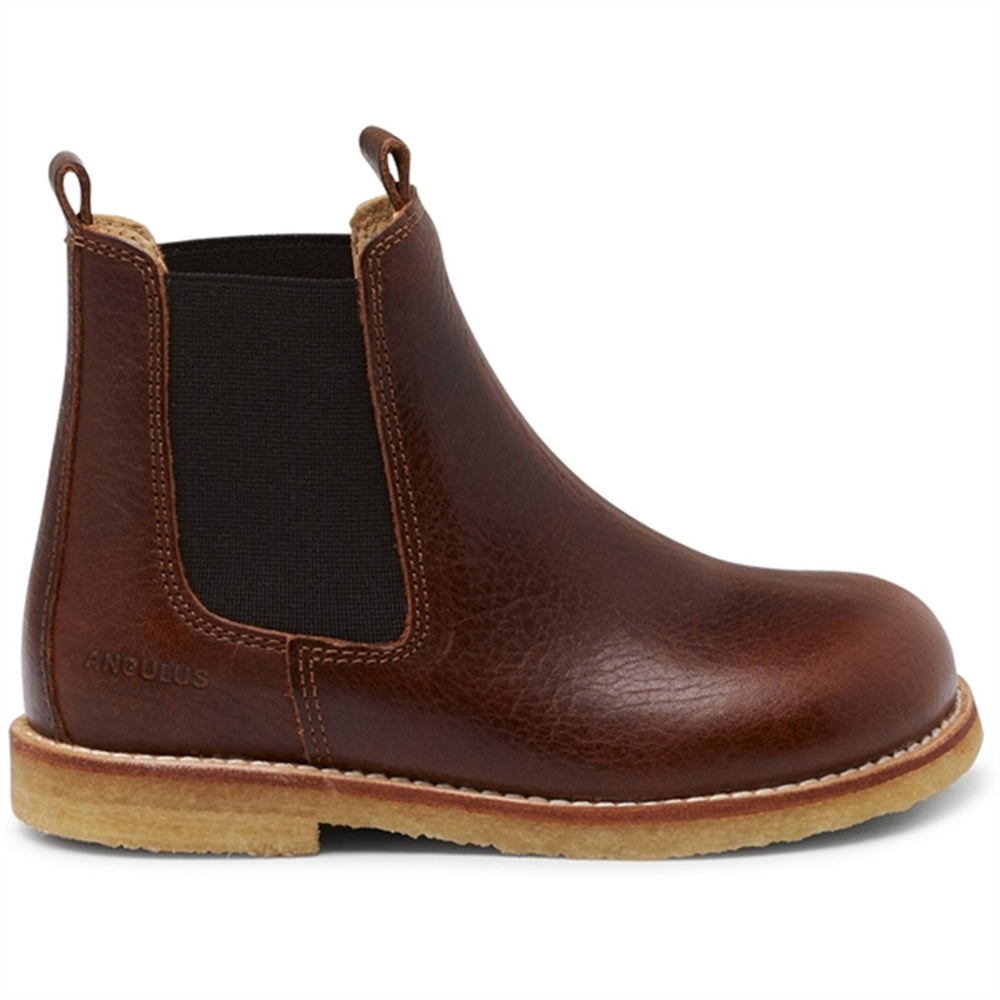 Chelsea Støvlet Med Elastik Dark Brown/Brown