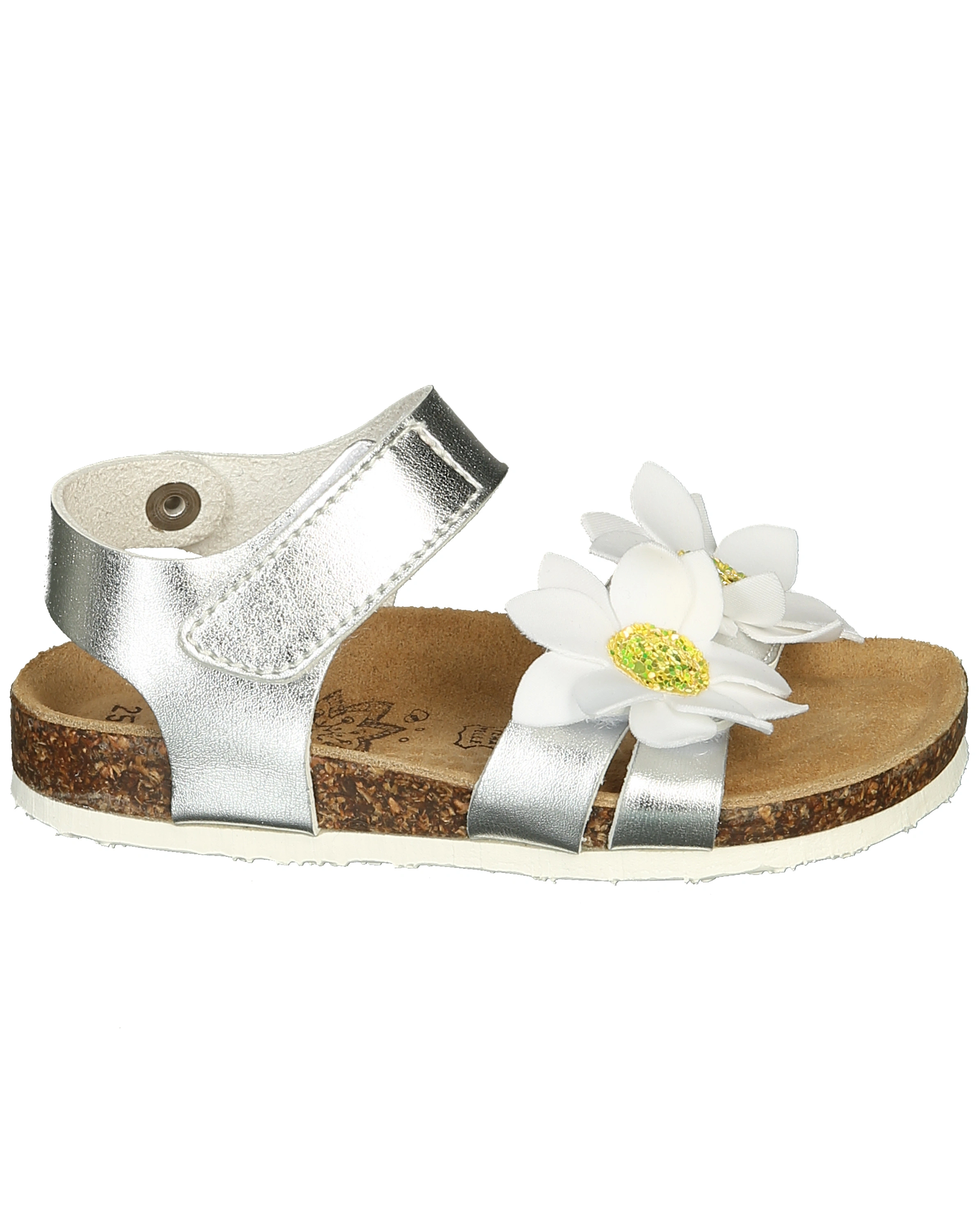 Klett-Sandalen FLOWER in silber