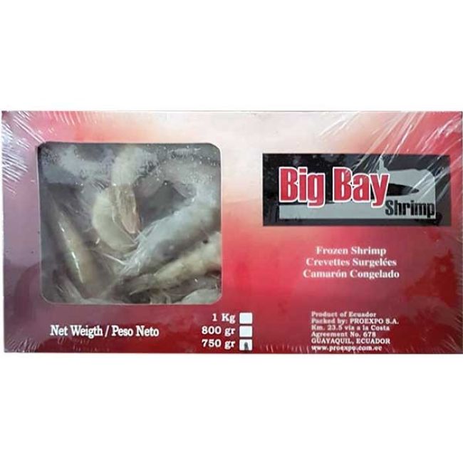 Big Bay Bevroren Ecuador Vannamei Garnalen 20/30 750g