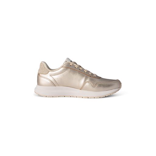 Woden Nora Natural Soft Metallic Sneakers, Gold, 39