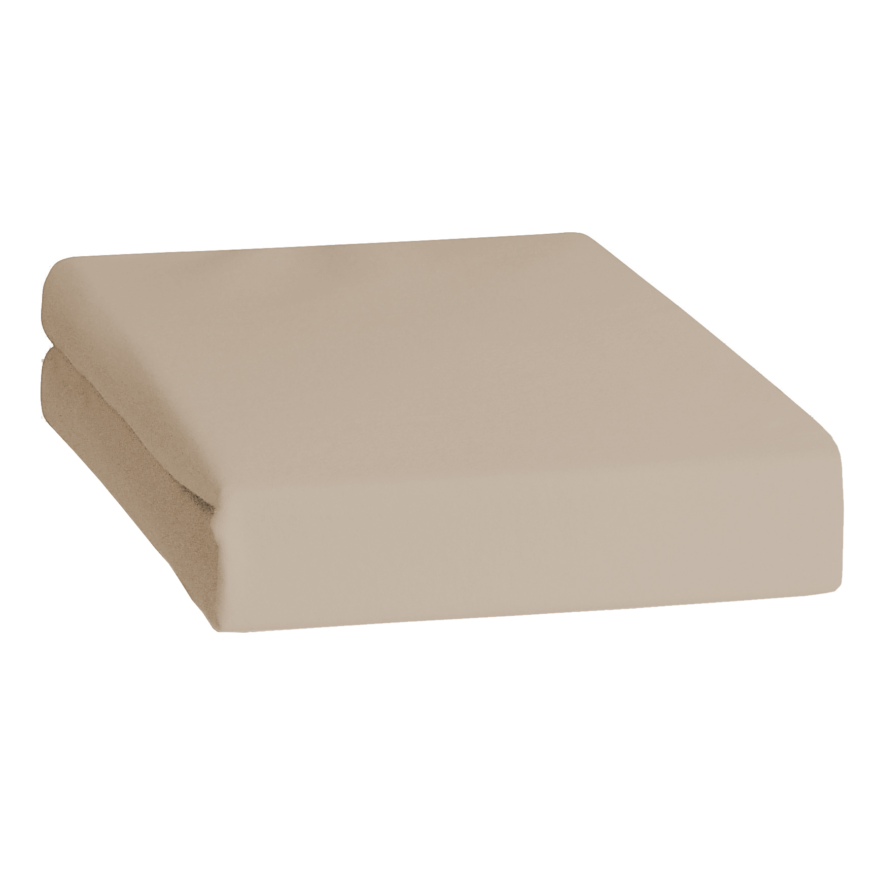 Feinbiber-Spannbettlaken - taupe - 100x200 cm