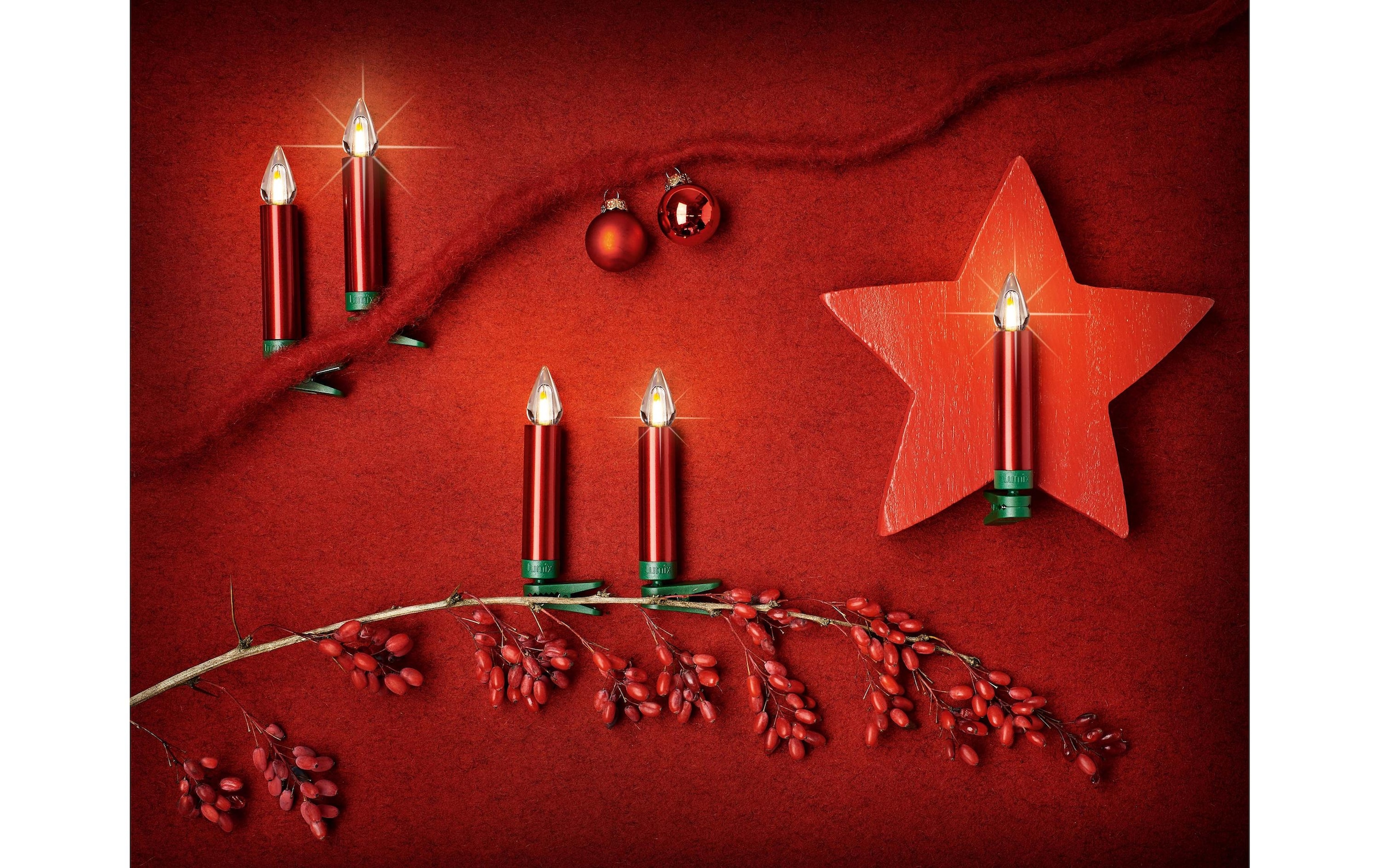 lumix LED-Christbaumkerzen »SuperLight Flame, 6er-Set«