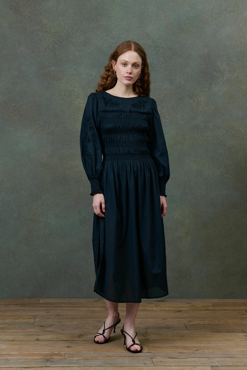 LOUISE MISHA<br>Vestido midi fumê, AYMEE