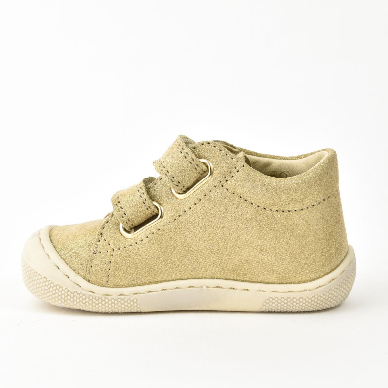 Naturino Naturino Barefoot Amur Velcros Suede Glitter Platinium
