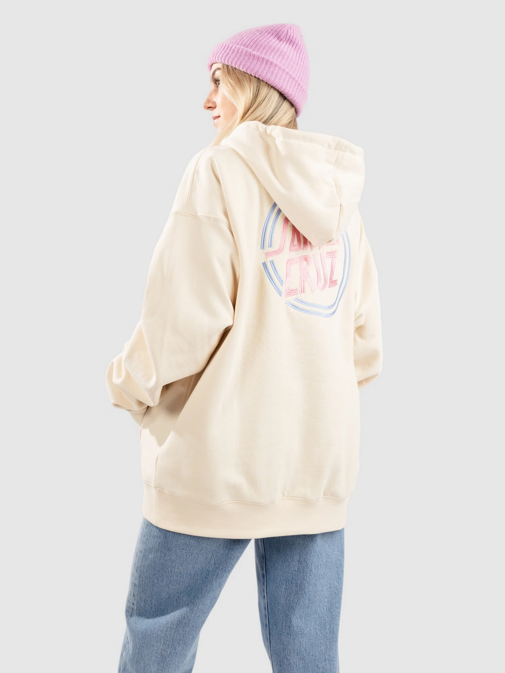 Santa Cruz Check Alt Dot Center Hoodie chalk