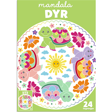 Mandala malebog dyr A4