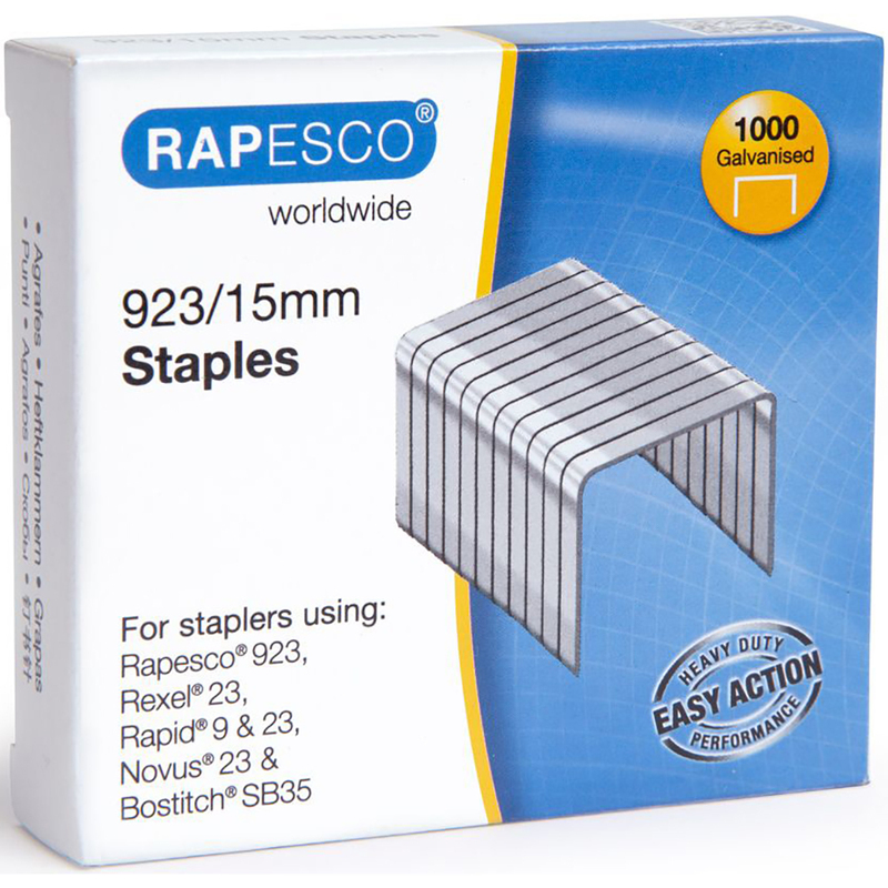 Rapesco Heftklammern 923/15, 1000 Stück