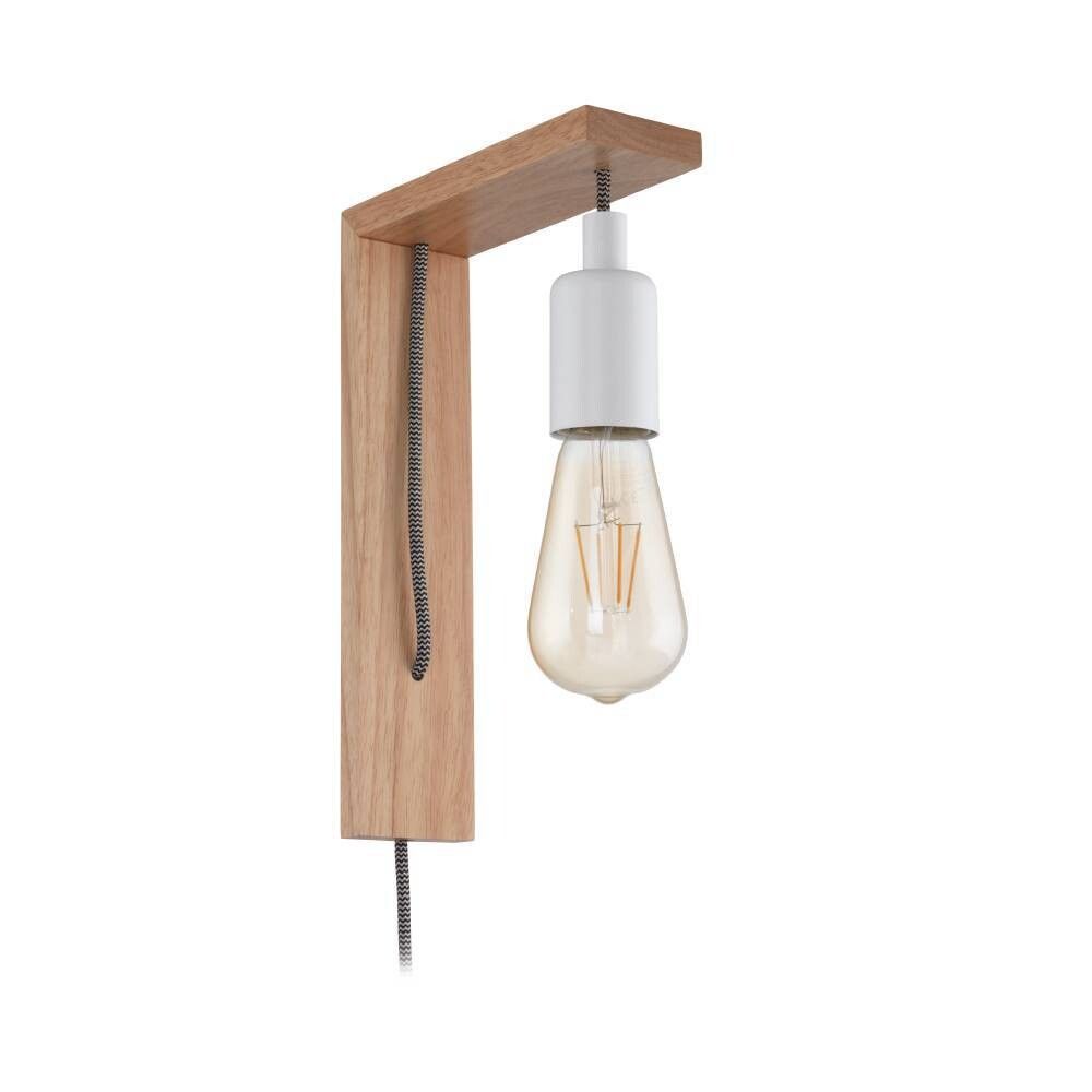VEGGLAMPE EGLO TOCOPILLAE27 M/LEDNINGSET HVIT/TRE