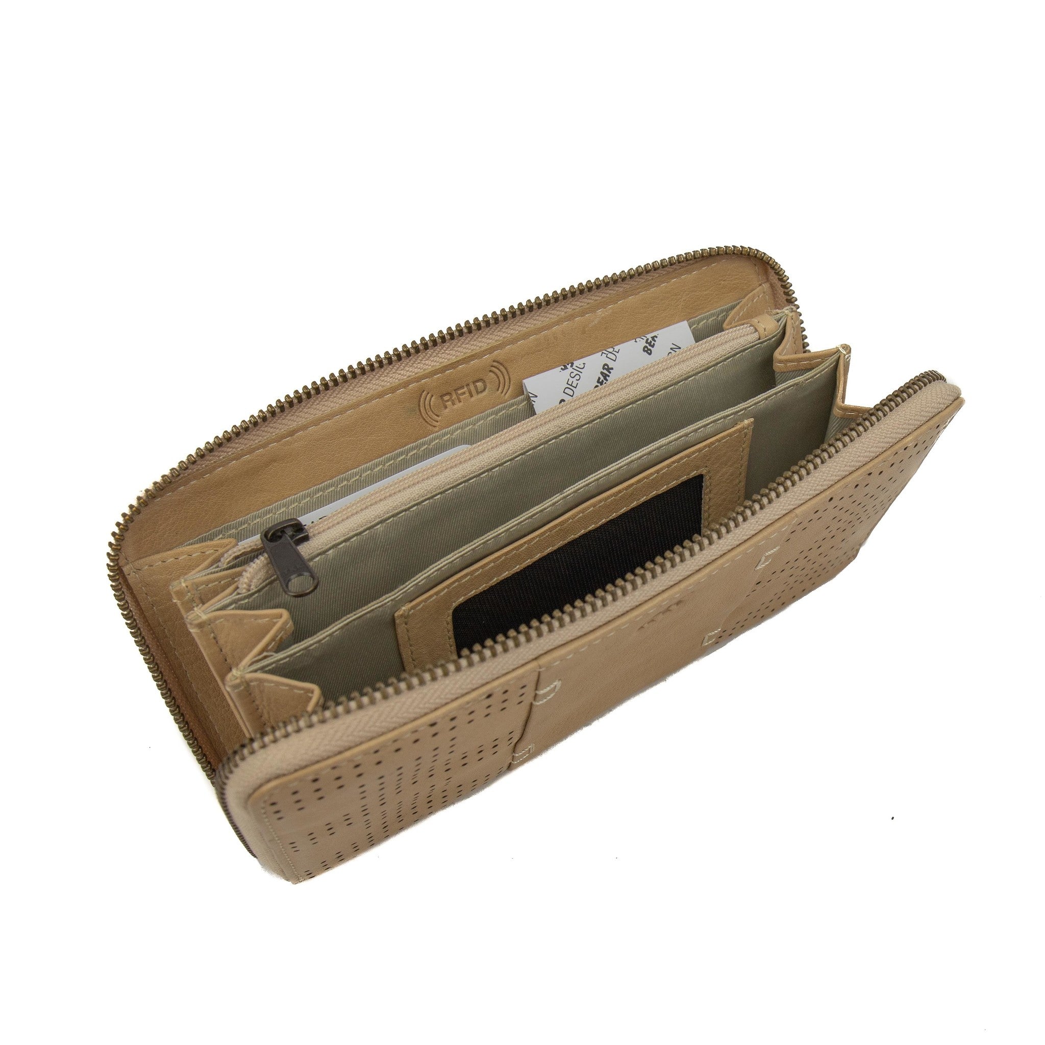 Ritsportemonnee 'Mirte' beige - CL 18207