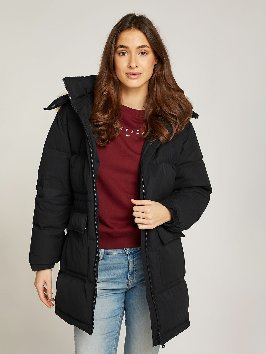 TOMMY JEANS<br>Casaco comprido de penas com capuz ALASCA